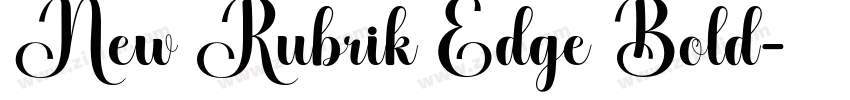 New Rubrik Edge Bold字体转换